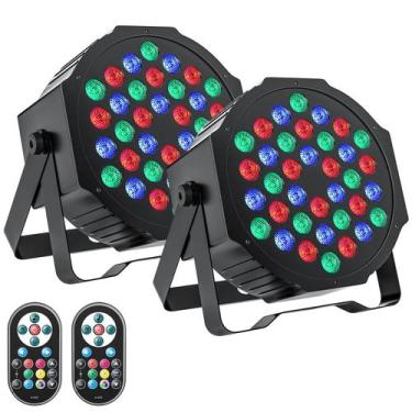 Imagem de Luzes de palco Uking LED Par RGB 36x1W com controle remoto (pacote com