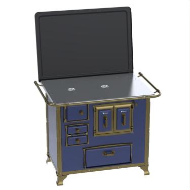 Imagem de Fogao a Lenha Venax n 2 Renaissance Chapa de Aluminio Azul SD