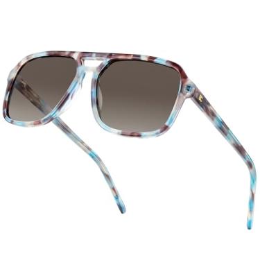 Imagem de BIRCEN Óculos De Sol Polarizados Da Moda Para Mulheres - Aviador Quadrados Acetato Com Proteção Uv Homens