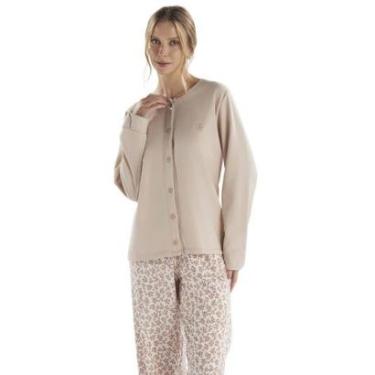 Imagem de Pijama Feminino Longo Aberto Floral Pzama 50266-Unissex