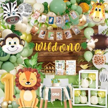 Imagem de Decorações de festa Daidle Wild One Birthday Boy/Girl 1st Birth