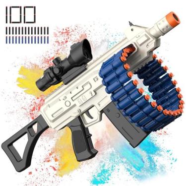 Imagem de Blaster elétrico automático de brinquedos JakMean com 100 dardos de es
