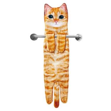 Imagem de Toalhas de mão DaisyJoy Cat Funny Decorative para banheiro
