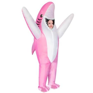 Imagem de Fantasia inflável de tubarão Stegosaurus Kids 6-12 anos rosa