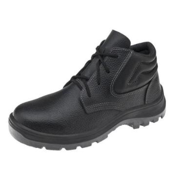 Imagem de Botina de Segurança Marluvas, em Couro, com Cadarço, Preto - Nº 40 - V