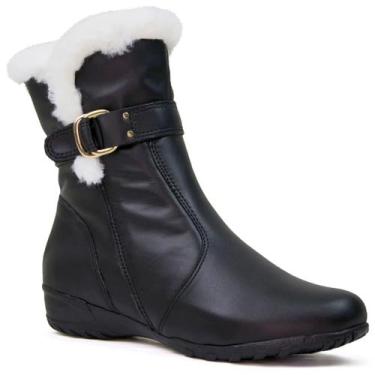 Imagem de Bota Feminina Rasteira com pelo forrada em lã sintética Vancouver Ref.