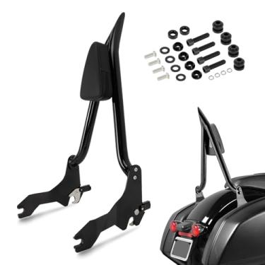 Imagem de PSLER Encosto traseiro para passageiro de 23 polegadas, estrutura de aço com acolchoamento de alta densidade, compatível com Low Rider FXLR FXLRS FXLRST FXRST Sport Glide FLSB 2018-2025, preto.