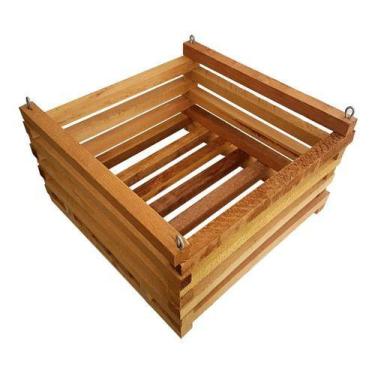 Imagem de Cachepô De Madeira - Quadrado - Para Plantas E Orquídeas - Orquiflora