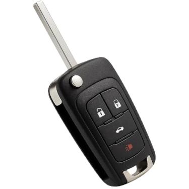 Imagem de Substituição de chaveiro flip serve para Chevy Cruze Equinox Camaro Impala 2010 2011 2012 2013 2014 2015 2016 2017 2018 2019 Malibu Sonic Buick Regal Verano Encore GMC Terrain Controle remoto de