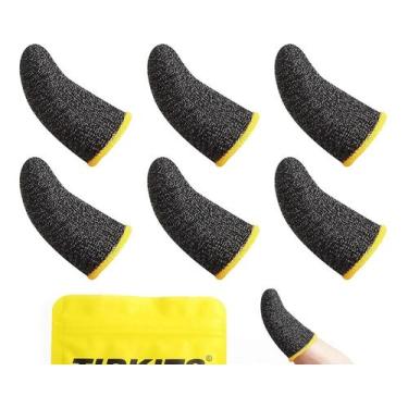 Imagem de Kit 6 unidades Luvas De Dedo Gamer Profissional Rmm Fibra de Prata ant