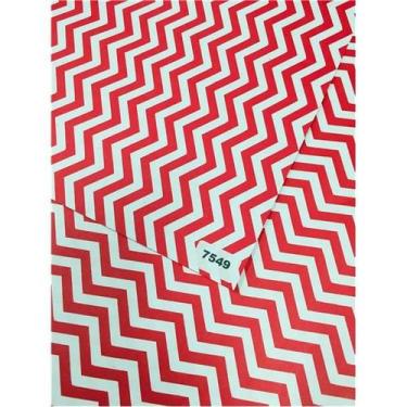 Imagem de Papel dupla face vermelho/zig zag VMP 48X66cm