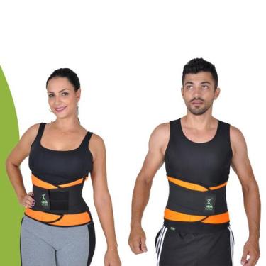 Imagem de Cinta Modeladora Térmica Reduz Medidas Queima Gordura Less Now, Laranj