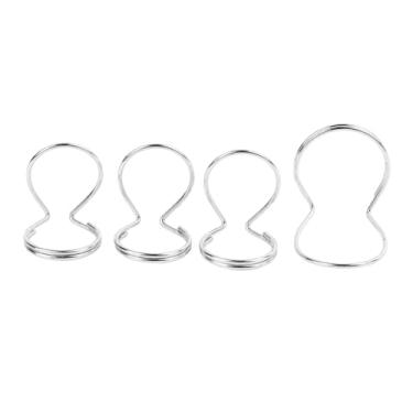 Imagem de WALFRONT 4pcs Premium Metal Borboleta Picareta de Tiro de Dedo de Dedo Plectrum Strings Strings Acessórios de Metal Ajustável Picks para Guitarra Ukulele (Prata)