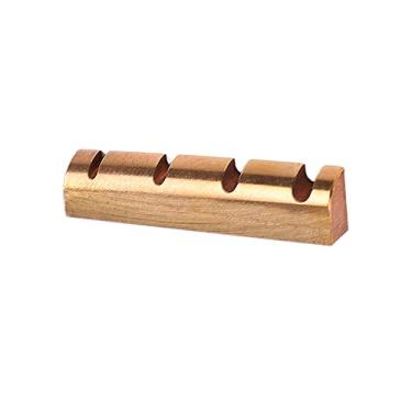 Imagem de WALFRONT Noz de Guitarra de Bronze de Baixo Com Tecnologia Refinada, Fixando Forte Substituição de Material de Latão para Guitarras de Baixo Acústico Elétrico de Acabamento Fino (GL230 4 String)