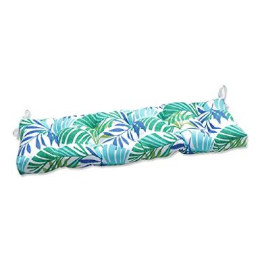 Imagem de Pillow Perfect Almofada de banco/balanço para ambientes externos/internos Islamorada azul/verde, 142 cm x 45 cm