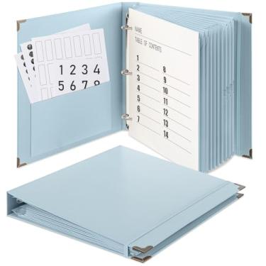 Imagem de Marspark Organizador de documentos importantes com 3 anéis com etiquetas, fichário organizador de documentos de família, pasta de arquivos expansível para documentos importantes, cartas, certidões de