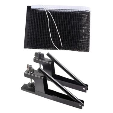 Imagem de simhoa Conjunto de rede de tênis de mesa e postes Rede de pingue-pongue com grampos Equipamento de malha para treinamento