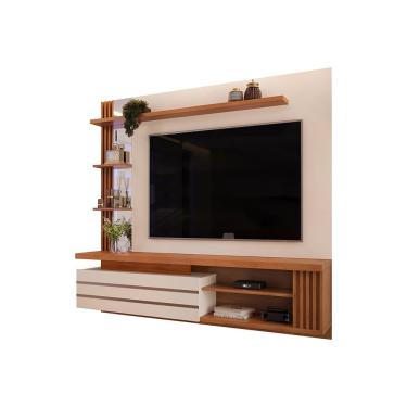 Imagem de Painel para TV até 55 DJ Móveis New Marin - Freijo/Offwhite