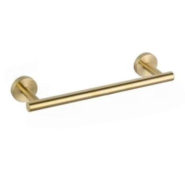 Imagem de Suporte de rolo de papel higiênico dourado em aço inoxidável de 40 cm, toalheiro, cabide para roupas, acessórios de banheiro, barra de toalha dourada