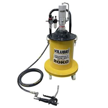 Imagem de Propulsora Engraxadeira Pneumática para Graxa 20kg Vilubri