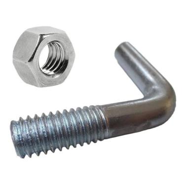 Imagem de 2X Parafuso Para Andaime Galvanizado L 3/8 50 Un Com Porca