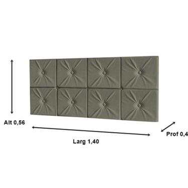 Imagem de Painel Cama Box Prime Casal 1,40 Ferrari Cor Cinza Comprar