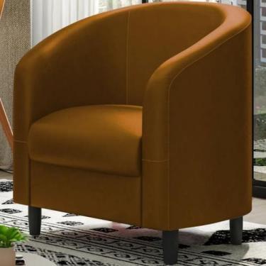 Imagem de Poltrona Armonia Pés em Madeira Tingido- Élpis Móveis - Molufan, Caram