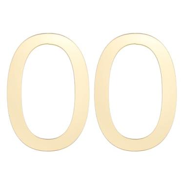Imagem de PATIKIL Números de casa, 2 peças 10 cm autoadesivo acrílico moderno número de casa para endereço externo caixa de correio porta fazenda casa escritório apartamentos quarto de hotel, ouro (0)