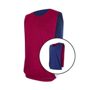 Imagem de Kit com 20 Coletes Esportivos Dupla Face TRB Vermelho e Azul Marinho, 