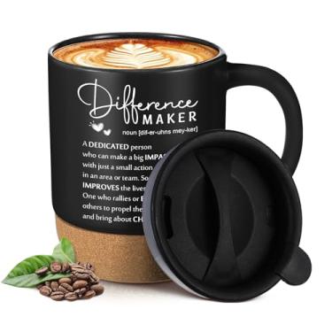 Imagem de Jingmore 1 peça de caneca de café de cerâmica personalizada para fazer diferenças, para agradecimento do funcionário, 382 g, presente inspirador para Natal, formatura, dia das mães, colega de trabalho