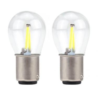 Imagem de Par Lâmpada Led Cob 2 Polos Filamento Vidro Lanterna Freio - Lagos Imp