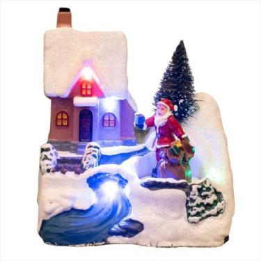 Imagem de Vila Natalina Cenário de Natal Noel Com Luz E Movimento 14cm - Magizi