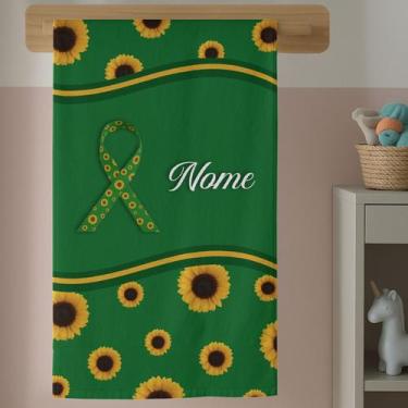 Imagem de Toalha de Banho Personalizada Autismo com Estampa de Girassol Cores Vi
