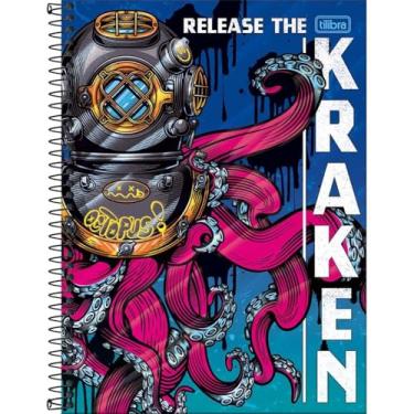 Imagem de Caderno 4-FUN Universitário Espiral TILIBRA - 10 Matérias 160 Folhas (Mergulhador Polvo)