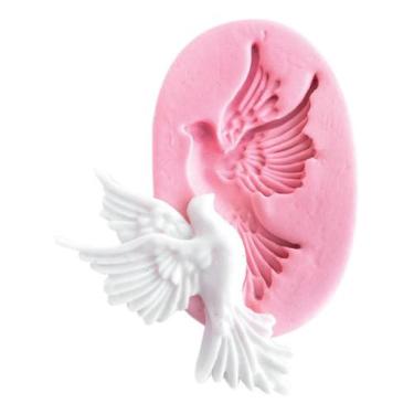 Imagem de Molde Silicone Pássaro Batizado Pomba Branca Espírito Santo 7,0 x 3,5 