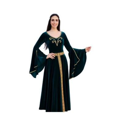 Imagem de Vestido medieval Elfa Adulto luxo - Princesa Urbana, PP