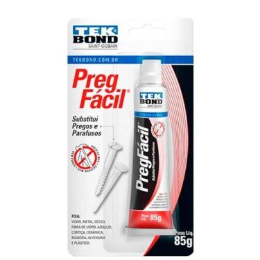 Imagem de Cola Preg Fácil 85Gr Substitui Prego E Parafuso Tekbond Branca, Branca