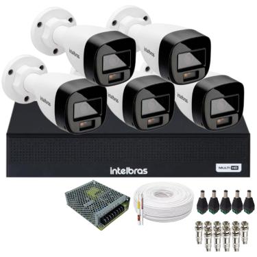 Imagem de Kit 5 Câmeras Imagem Coloridas 1120b Full Color Intelbras Dvr Intelbras 08 Canais 1108-c S/Hd