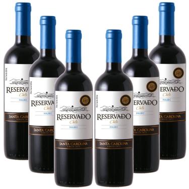 Imagem de Kit 06 Un. Vinho Santa Carolina Reservado Malbec 750ml