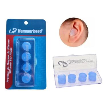 Imagem de 2X Tampão Protetor De Ouvido Auricular 4 Pc Silicone Hammerh