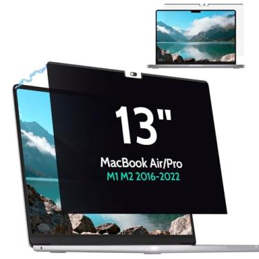 Imagem de Tela de privacidade magnética para MacBook Air/Pro 13 polegadas (2016-2022, M1, M2), filtro de luz azul antirreflexo removível para laptop Mac 13,3 polegadas protetor de filtro de privacidade