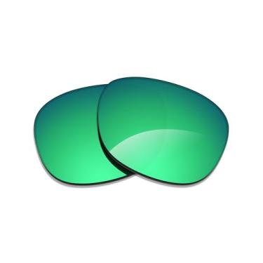 Imagem de Alphax Lentes de reposição espelhadas não polarizadas verde-esmeralda para óculos de sol Ray Ban Aviator RB3044 52 mm