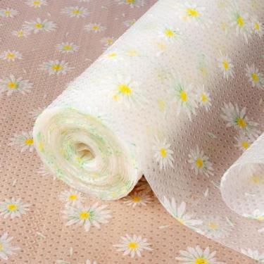 Imagem de FEXIA Forro de prateleira de 30 cm x 50 m, margarida, antiderrapante, impermeável, para armário de cozinha, geladeira, despensa, armário, durável, não adesivo