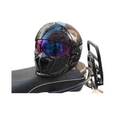 Imagem de Capacete De Motocicleta Retro Unissex Com Design Scorpion Compatível C