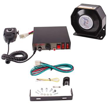 Imagem de Sistema PA de 12 V para veículos, sirene de polícia, alto-falante Pa para veículos, sirene de carro de ambulância, 8 tons, 130 DB, 200 watts, microfone de mão resistente, sirene de emergência para