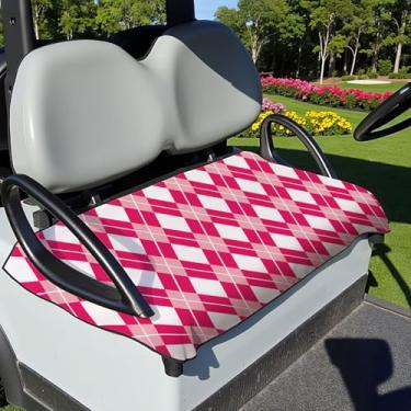 Imagem de Capas de assento de carrinho de golfe, cobertor de toalha de assento de carrinho de golfe com estampa de diamante rosa, 100% microfibra, macio e confortável, carro de clube universal e mais carrinhos