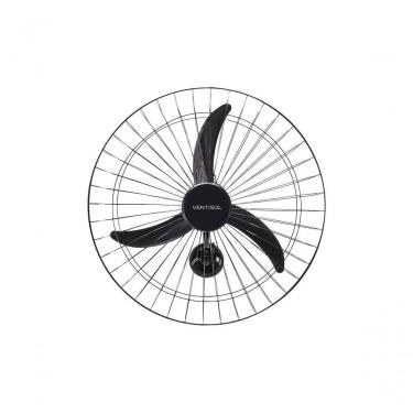 Imagem de Ventilador De Parede Ventisol Oscilante 60cm Metal Preto 1400rpm Bivolt
