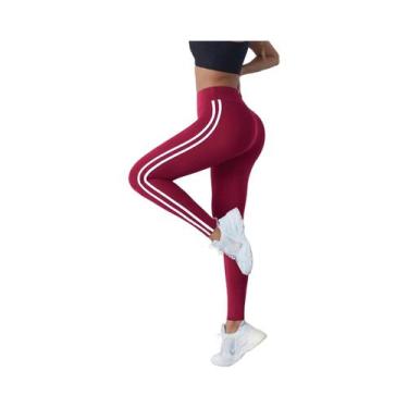 Imagem de Calças De Yoga Listradas Em Bloco De Cores, Slimming, Fitness, Outono,