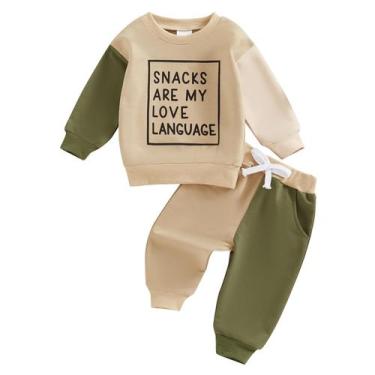 Imagem de Conjunto de roupas Baby Boy Fall, moletom de manga comprida de 18 a 24