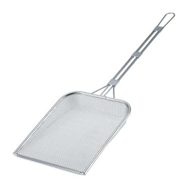 Imagem de Age Ami Kaku Arame - Escumadeira de malha quadrada japonesa para fritar - Tamanho médio - Coador de arame grosso - Para tempura, panela quente e remoção de óleo de cozinha